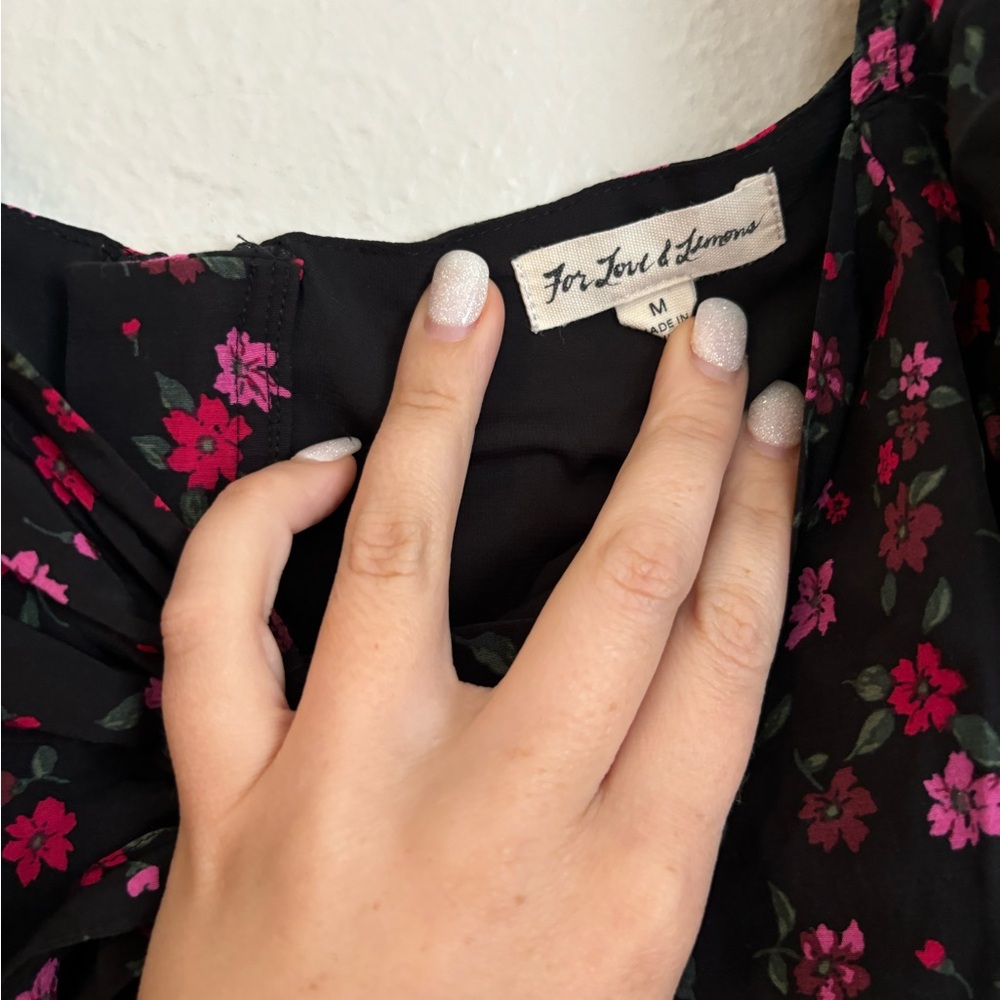 X Revolve For Love & Lemons Tie Blouse M - Picture 4 of 7